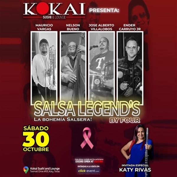 Get Information and buy tickets to Salsa Legends - La Bohemía Salsera -  by Four - Katy, TX  on www click-event com