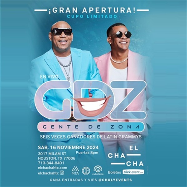 Get Information and buy tickets to Gente de Zona - En vivo - Houston, TX  on www click-event com