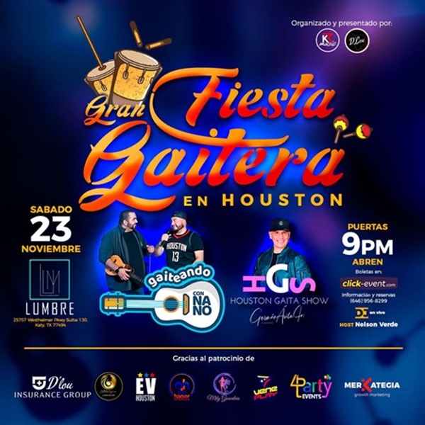 Obtener información y comprar entradas para Gran Fiesta Gaitera en Houston - Houston, TX  en www click-event com.