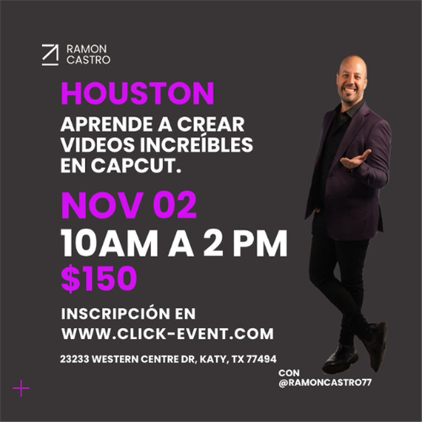 Obtener información y comprar entradas para Aprende a crear videos increíbles con tu smartphone - junto a Ramon Castro - Houston, TX  en www click-event com.