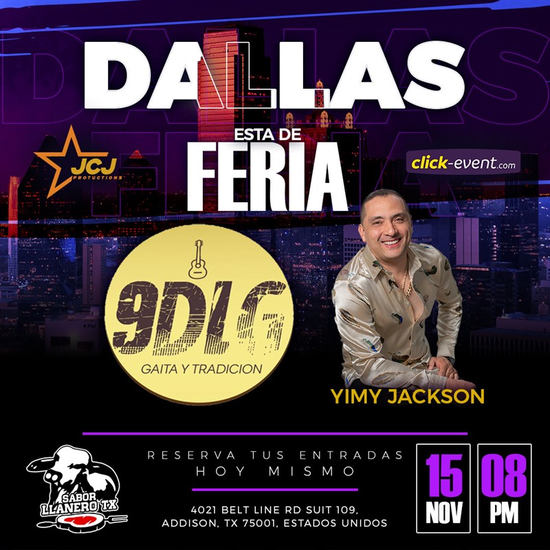 Obtener información y comprar entradas para Sabor llanero esta de Feria - 9DLG Gaita y Tradicion - Dallas, TX  en www click-event com.