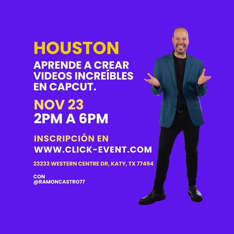 Get Information and buy tickets to Curso - Aprende a Crear Videos Increíbles con tu Smartphone - Junto a Ramón Castro - Houston, TX  on www click-event com