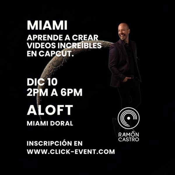 Get Information and buy tickets to Curso - Aprende a Crear Videos Increíbles con tu Smartphone - Junto a Ramón Castro - Miami, FL  on www click-event com