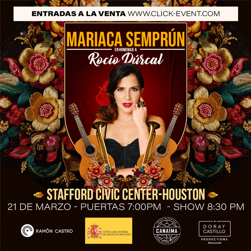 Obtener información y comprar entradas para Mariaca Semprun - en Homenaje a Rocio Durcal - Houston, TX  en www click-event com.