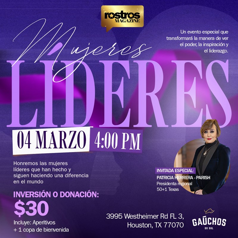 Get Information and buy tickets to Mujeres Líderes - Rostros Magazine - Houston, TX  on www click-event com