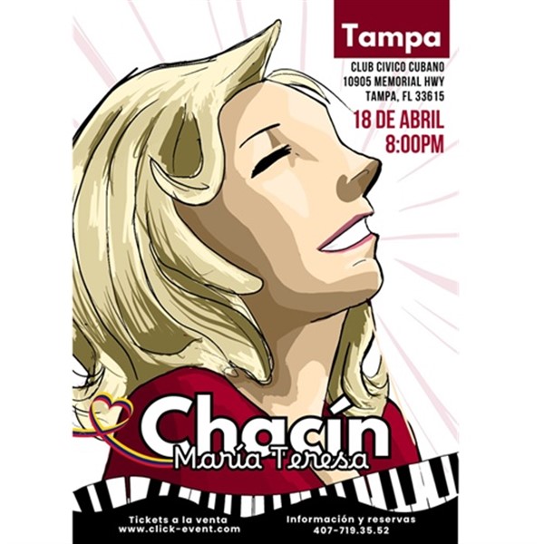 Get Information and buy tickets to Maria Teresa Chacin  - En intimo - Tampa, FL  on www click-event com