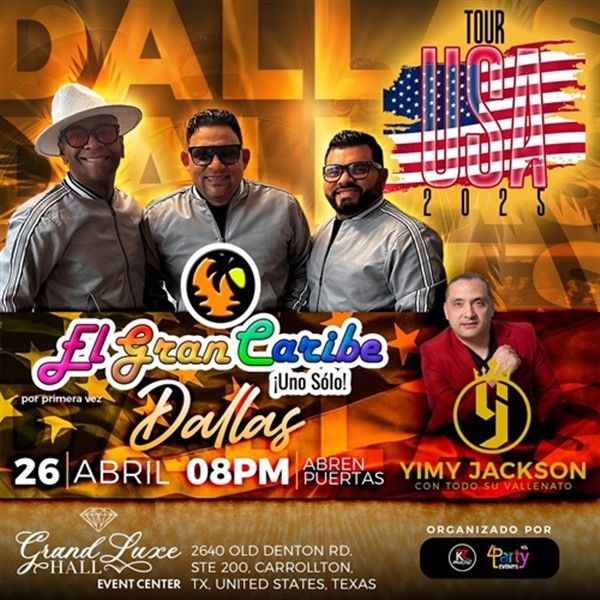 Obtener información y comprar entradas para El Gran Caribe - Tour USA 2025 - Dallas, TX  en www click-event com.