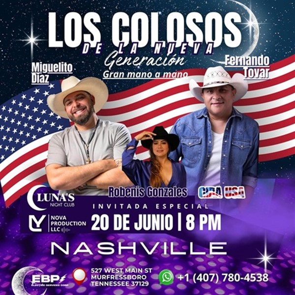 Los Colosos - De la nueva generacion - Gran mano a mano con Miguelito Diaz y Fernando Tovar - Nashville, TN