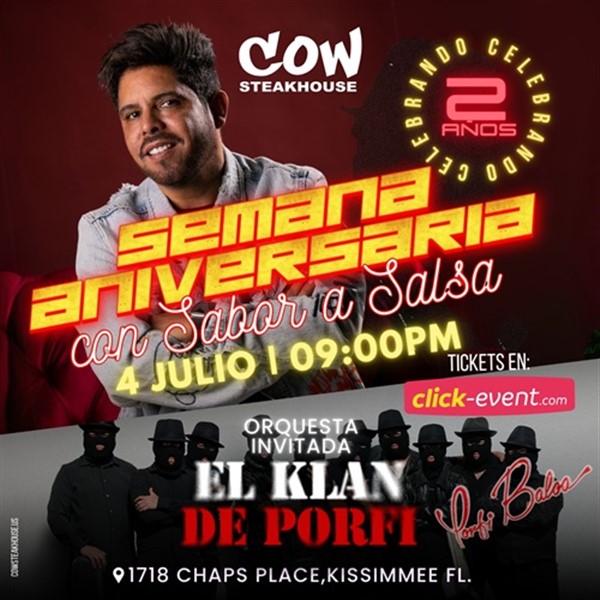 Get Information and buy tickets to Semana Aniversaria - con sabor a salsa - El Klan de Porfi - Porfi Baloa - Orlando, FL  on www click-event com