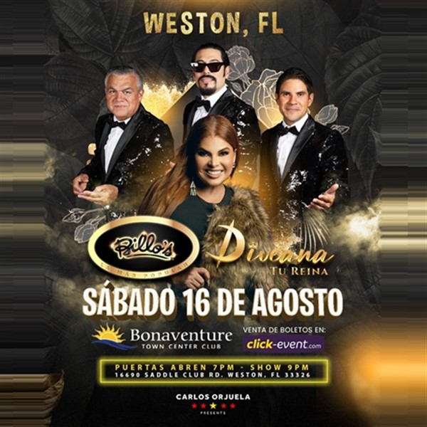 Get Information and buy tickets to Billos Caracas Boys y Diveana - concierto - Weston, FL Puertas: 7PM / Show: 9PM on www click-event com