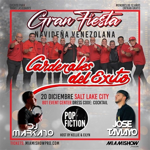 Get Information and buy tickets to Gran Fiesta Navideña Venezolana  - Cardenales del Exito - Salt Lake City, UT Dress Code: Cocktail on ClickEvent