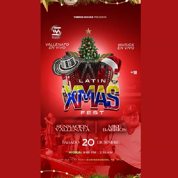 Get Information and buy tickets to Latin Xmas Fest - Sensacion Vallenata - Mike Barrios - Nashville, TN  on ClickEvent