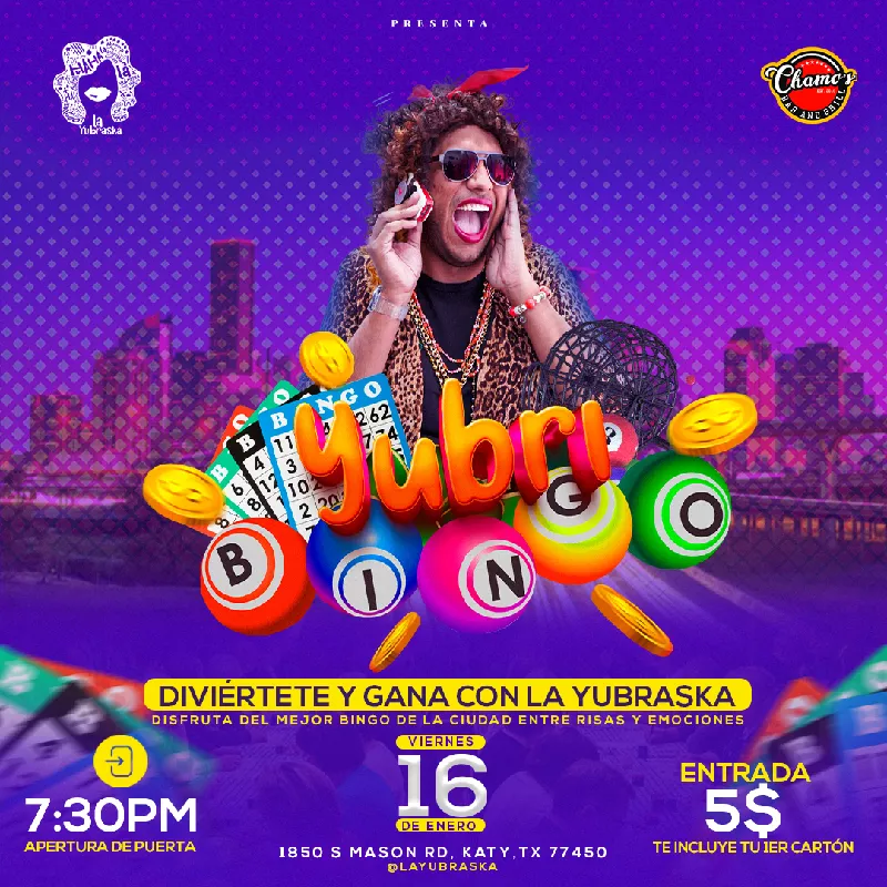 Yubri Bingo - Diviertete y gana con la Yubraska - Katy, TX