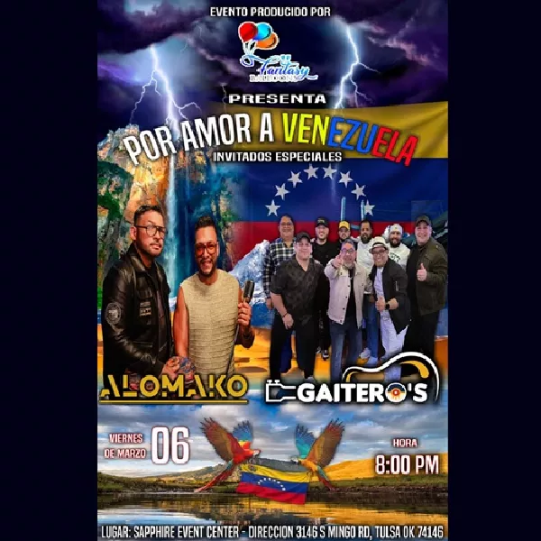 Get Information and buy tickets to Por amor a Venezuela - Alomako - Gaiteros - Tulsa, OK  on ClickEvent