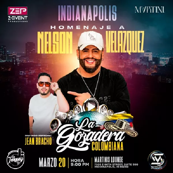 Get Information and buy tickets to La gozadera Colombiana - Homenaje a Nelson Velasquez - Jean Bracho - Indianapolis, IN  on ClickEvent