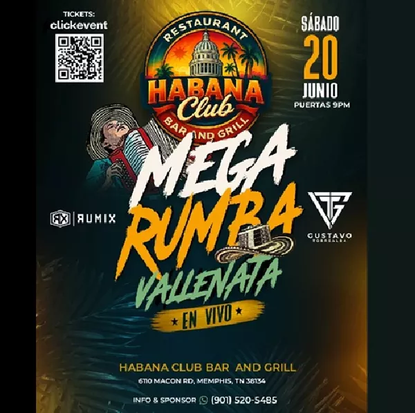 Get Information and buy tickets to Mega Rumba Vallenata - Memphis, TN  on ClickEvent