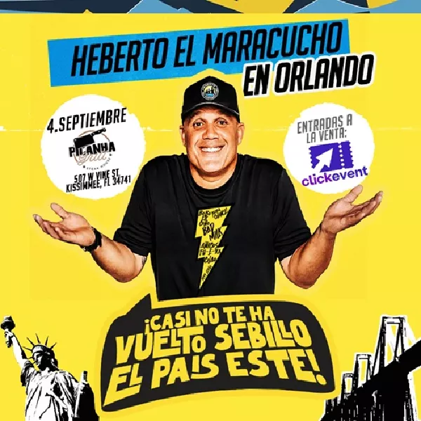 Get Information and buy tickets to Heberto El Maracucho - Casi no te ha vuelto sebillo el pais este - Stand up Comedy - Orlando, FL  on ClickEvent