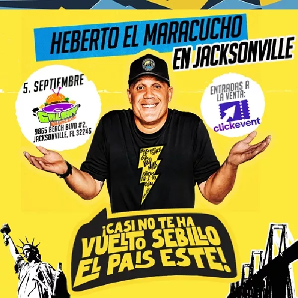 Get Information and buy tickets to Heberto El Maracucho - Casi no te ha vuelto sebillo el pais este - Stand up Comedy - Jacksonville, FL  on ClickEvent