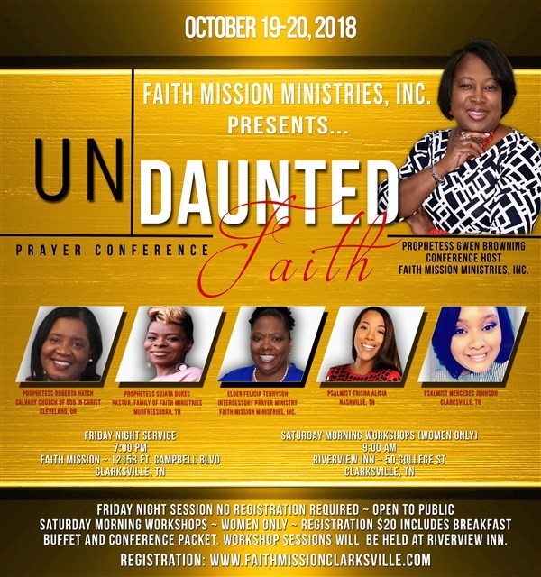 Get Information and buy tickets to Undaunted Faith Prayer Conference  on www.ticketor.com/faithconference