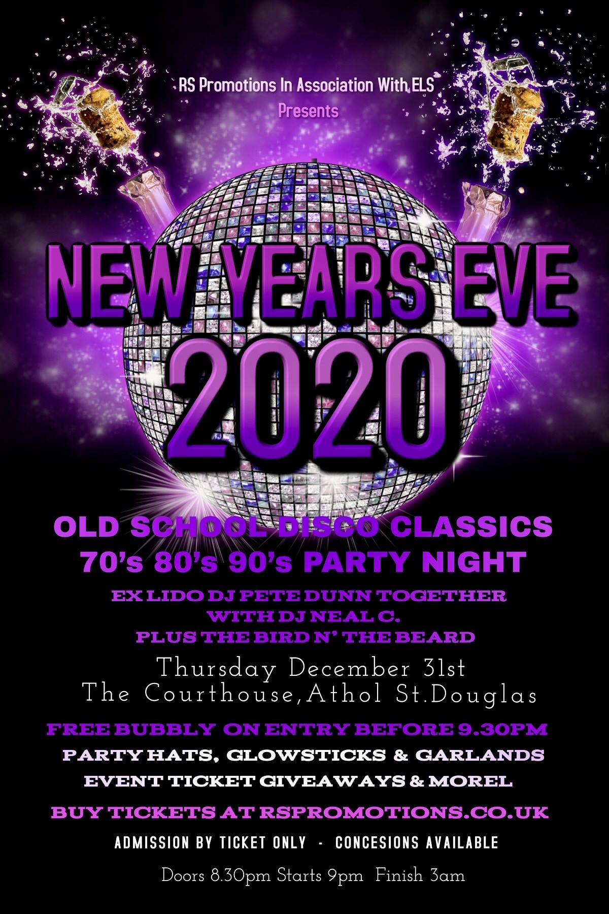NEW YEARS EVE 2020 Old School Disco Classics 70’s 80’s 90’s DJ Party Night image