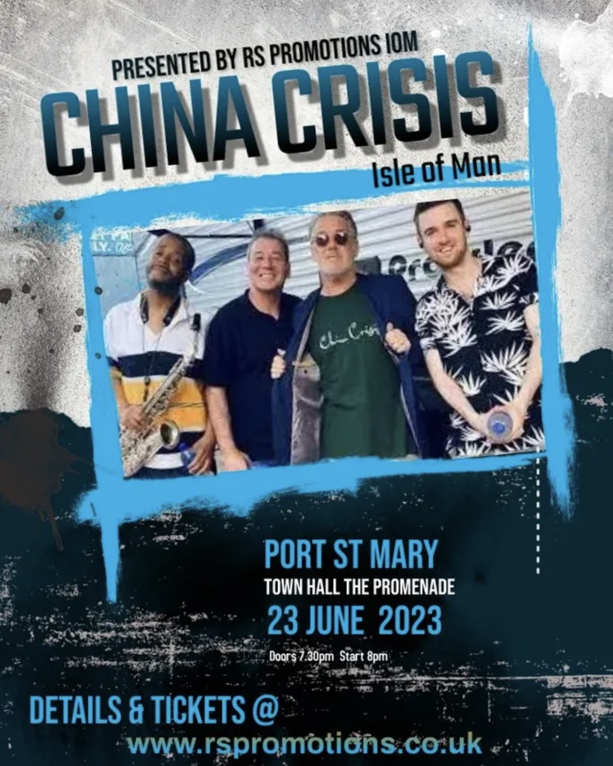 An Evening with CHINA CRISIS In Port St Mary, Isle of Man  on jun. 23, 20:00@Town Hall, The Promenade, Port St Mary - Compra entradas y obtén información enRS PROMOTIONS 