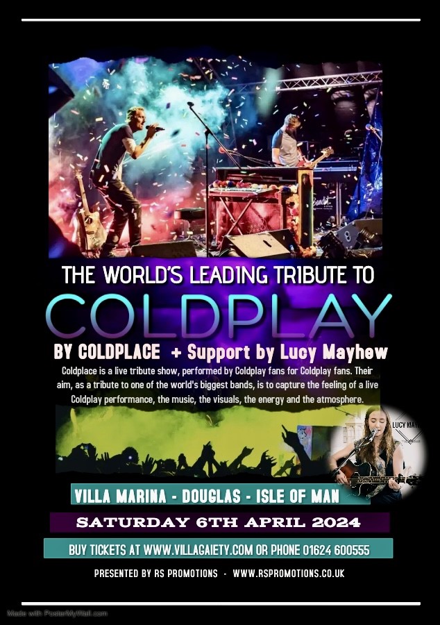 Worlds Leading Tribute to COLDPLAY by COLDPLACE  on Apr 06, 20:00@Villa Marina Royal Hall, Douglas, Isle of Man - Buy tickets and Get information on RS PROMOTIONS 