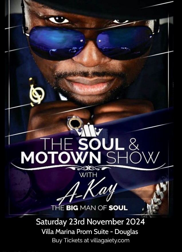 Soul & Motown Night with UK soul singer A-Kay in Douglas IOM  on Nov 23, 20:00@Villa Promenade Suite, Douglas - Buy tickets and Get information on RS PROMOTIONS 