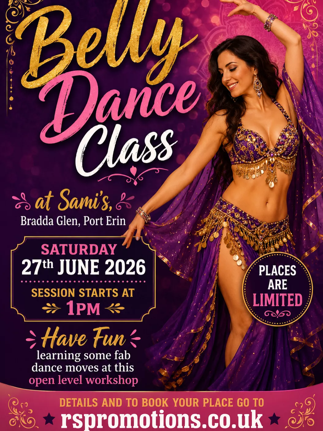 Open Level Belly Dancing Class at Sami's Bradda Glen, Port Erin image