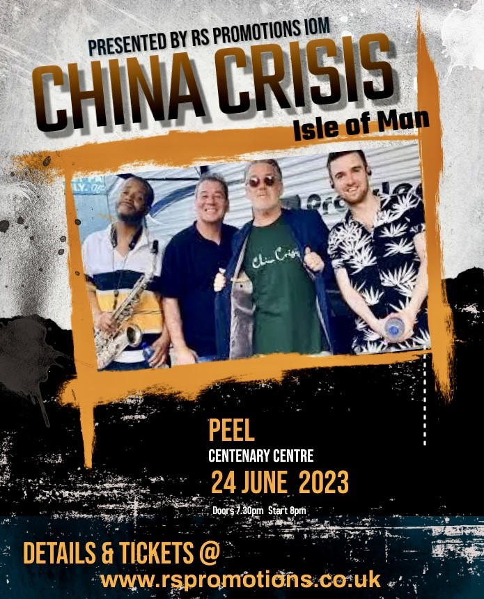 Get Information and buy tickets to An Evening with CHINA CRISIS in Peel, Isle of Man on 24 June 2023  on RS PROMOTIONS