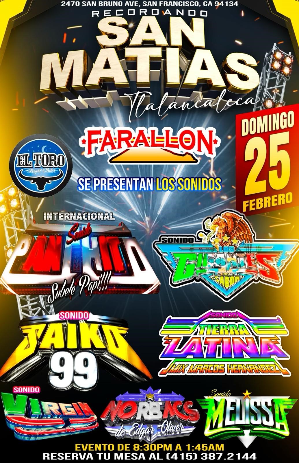Noche Sonidera  on Feb 25, 21:00@TORO SAN FRANCISCO - Buy tickets and Get information on farallonpresenta farallonpresenta