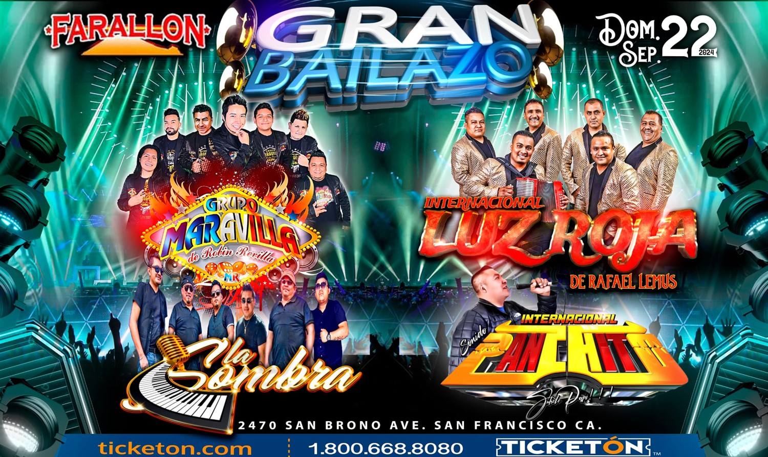 GRAN BAILAZO  on Sep 22, 20:00@FARALLON SAN FRANCISCO(ANTES EL TORO) - Buy tickets and Get information on farallonpresenta farallonpresenta