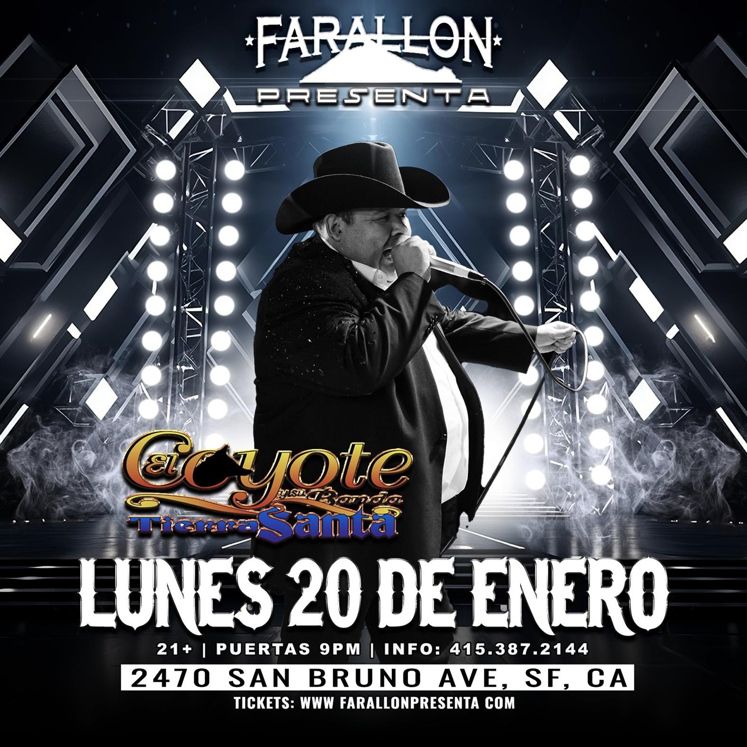 Get information & buy tickets to COYOTE Y SU BANDA TIERRA SANTA  on Jan 20, 20:00 @Farallon San Francisco (Archived) | farallonpresenta | farallonpresenta