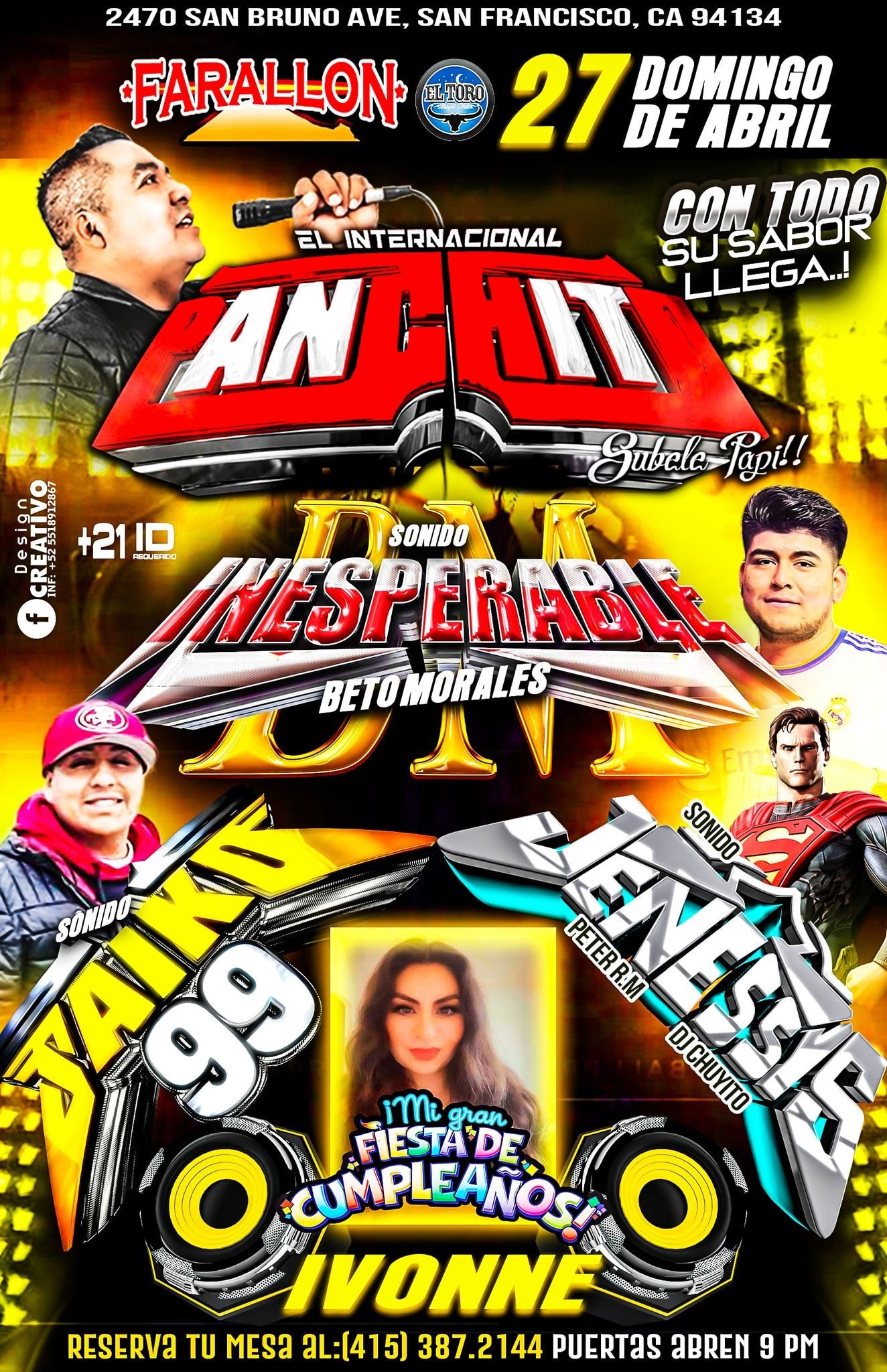 Get information & buy tickets to Noche Sonidera! *Preventa $20 on Apr 27, 21:00 @FARALLON SAN FRANCISCO(ANTES EL TORO) | farallonpresenta | farallonpresenta