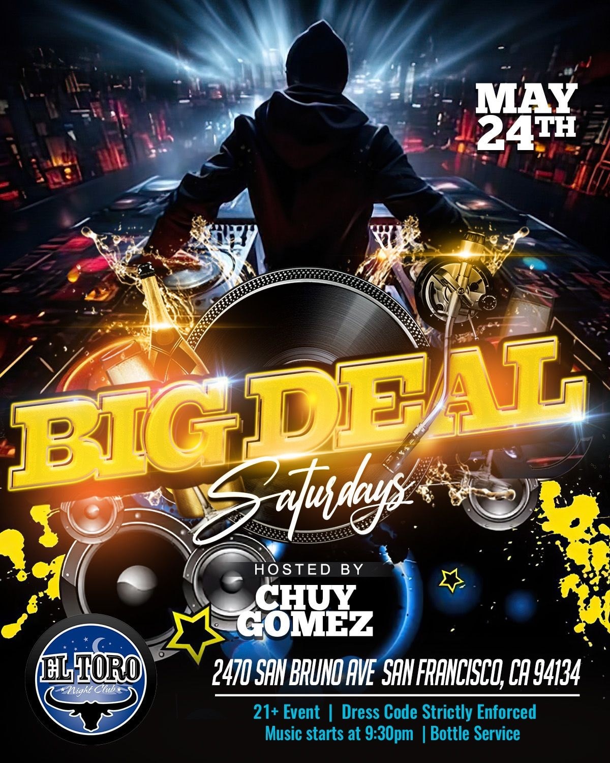 Get information & buy tickets to Big Deal Saturdays with Chuy Gomez!  on May 24, 21:00 @FARALLON SAN FRANCISCO(ANTES EL TORO) | farallonpresenta