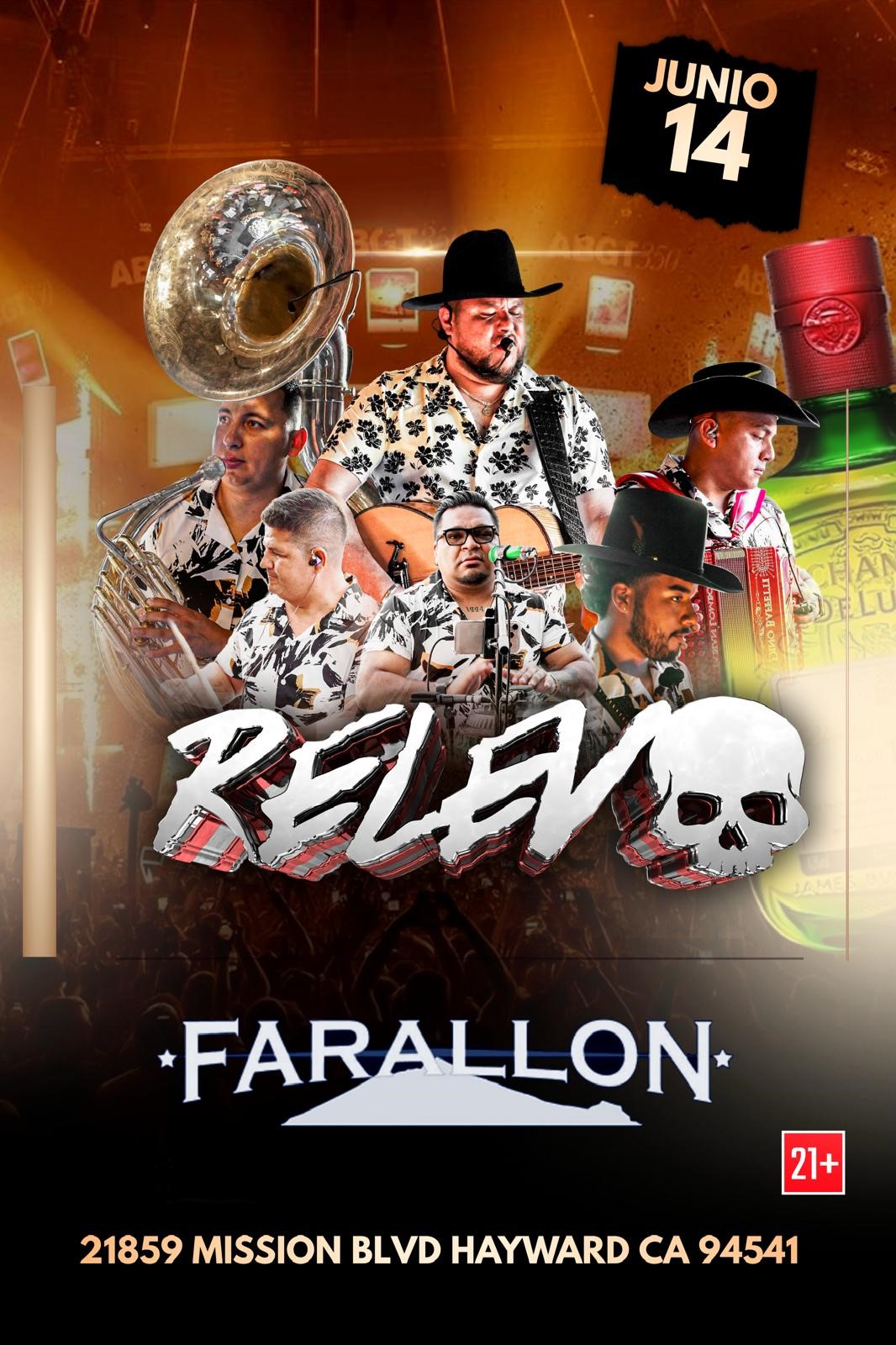 Get information & buy tickets toGRUPO RELEVO! *Preventa $10 on Jun 14, 21:00 @FARALLON | farallonpresenta | farallonpresenta