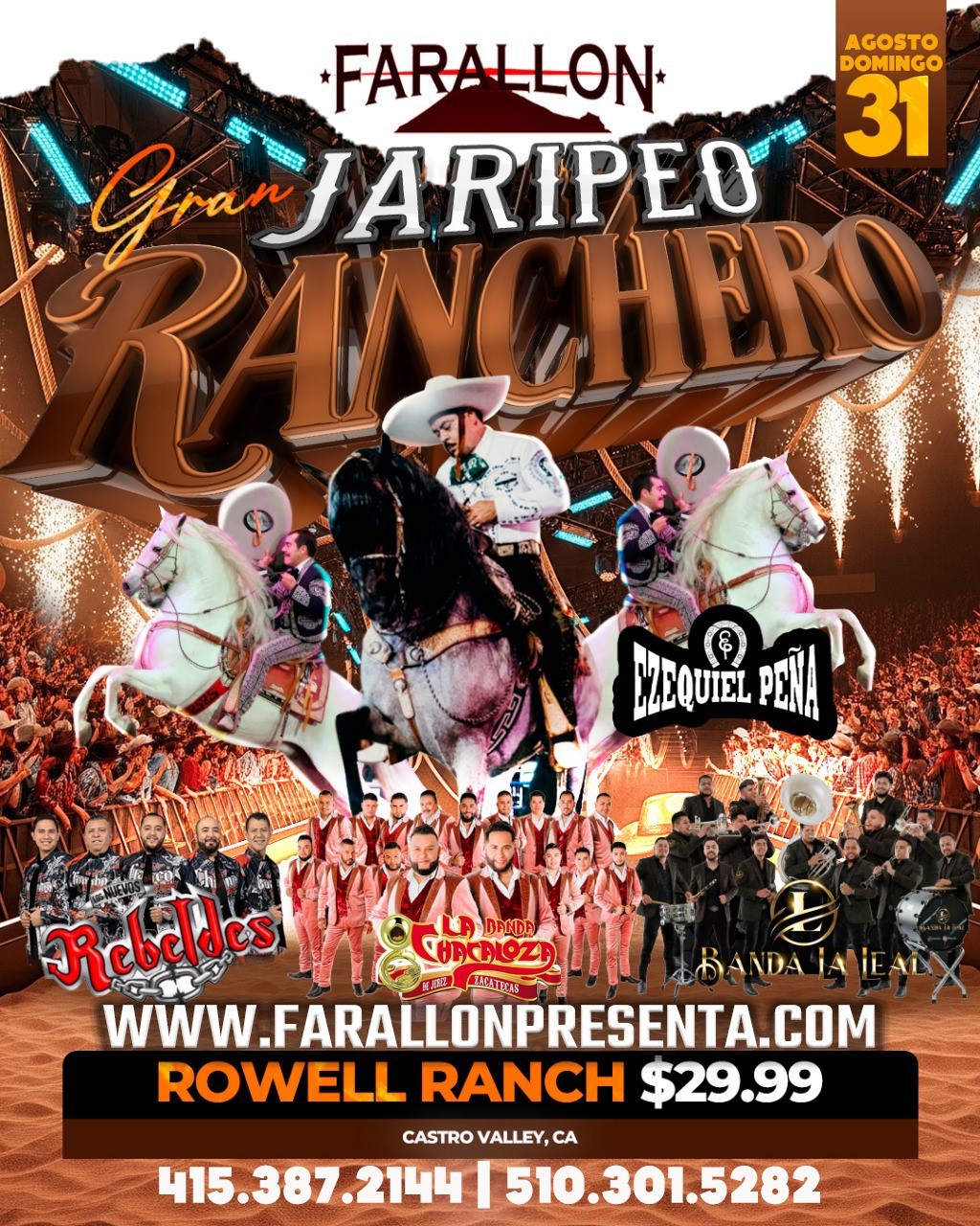 Get information & buy tickets toGRAN JARIPEO RANCHERO 25’ Farallon Presenta on Aug 31, 00:00 @Rowell Ranch | farallonpresenta | farallonpresenta