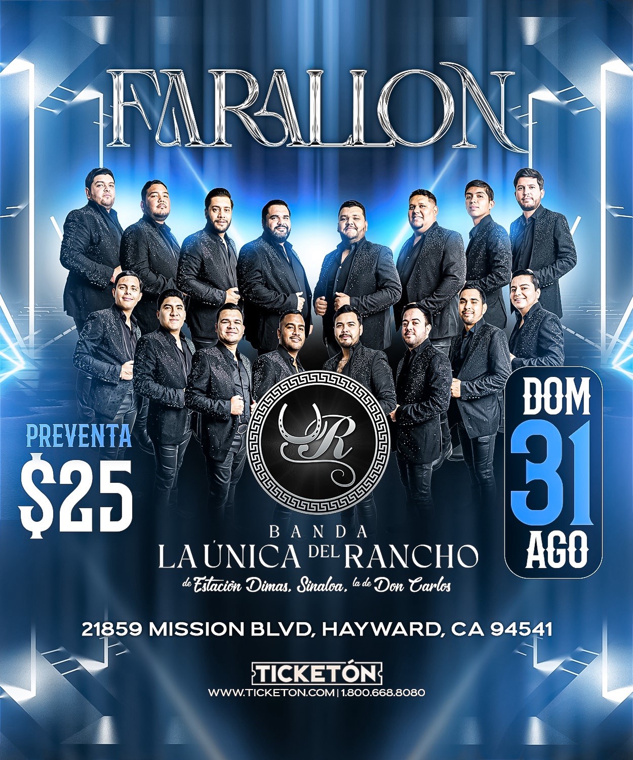 Get information & buy tickets toBanda La Única Del Rancho!  on Aug 31, 21:00 @FARALLON | farallonpresenta | farallonpresenta