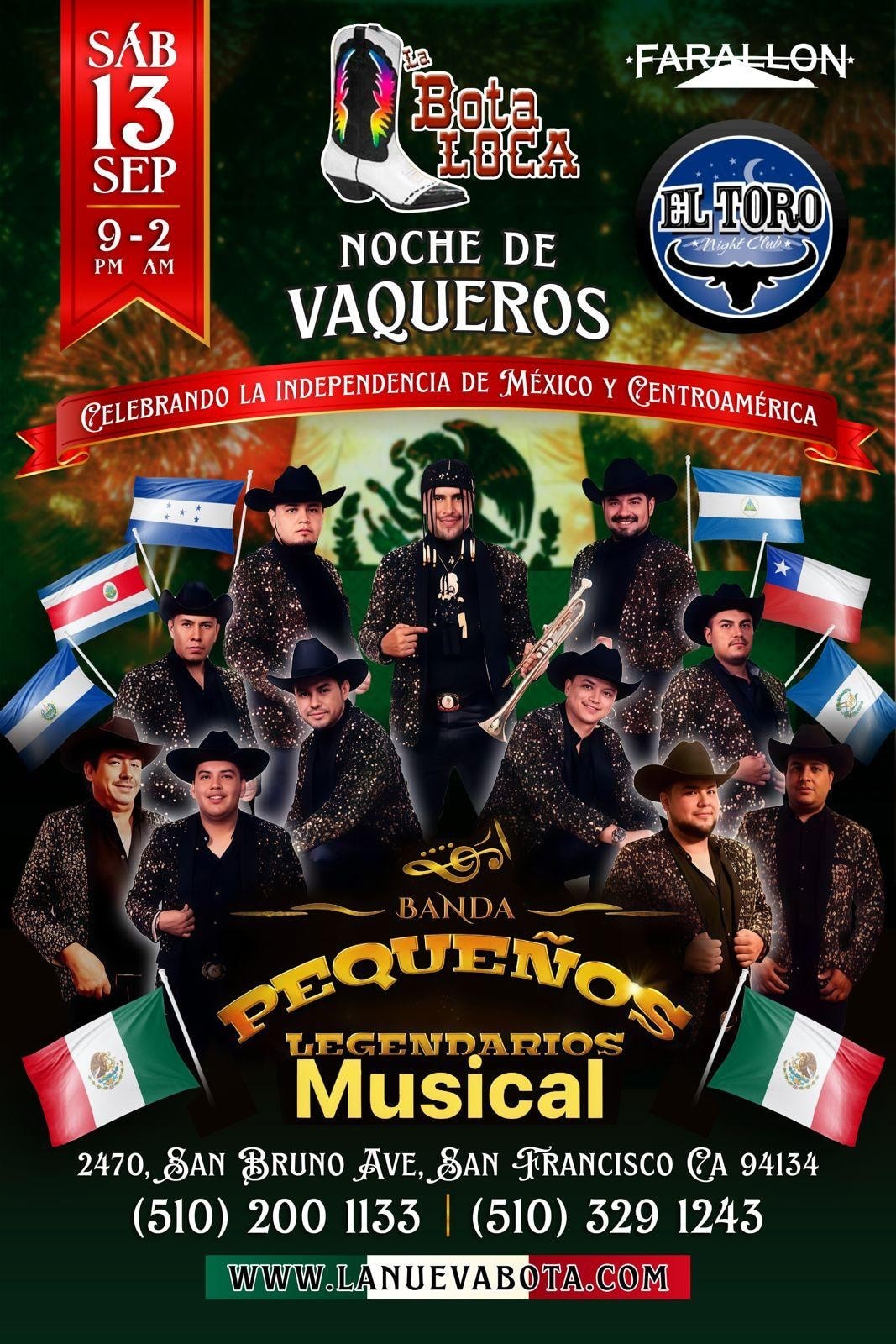 Get information & buy tickets toBanda Pequeños Legendarios! *BOLETOS EN LA PUERTA* on Sep 13, 21:00 @Farallon San Francisco (Archived) | farallonpresenta