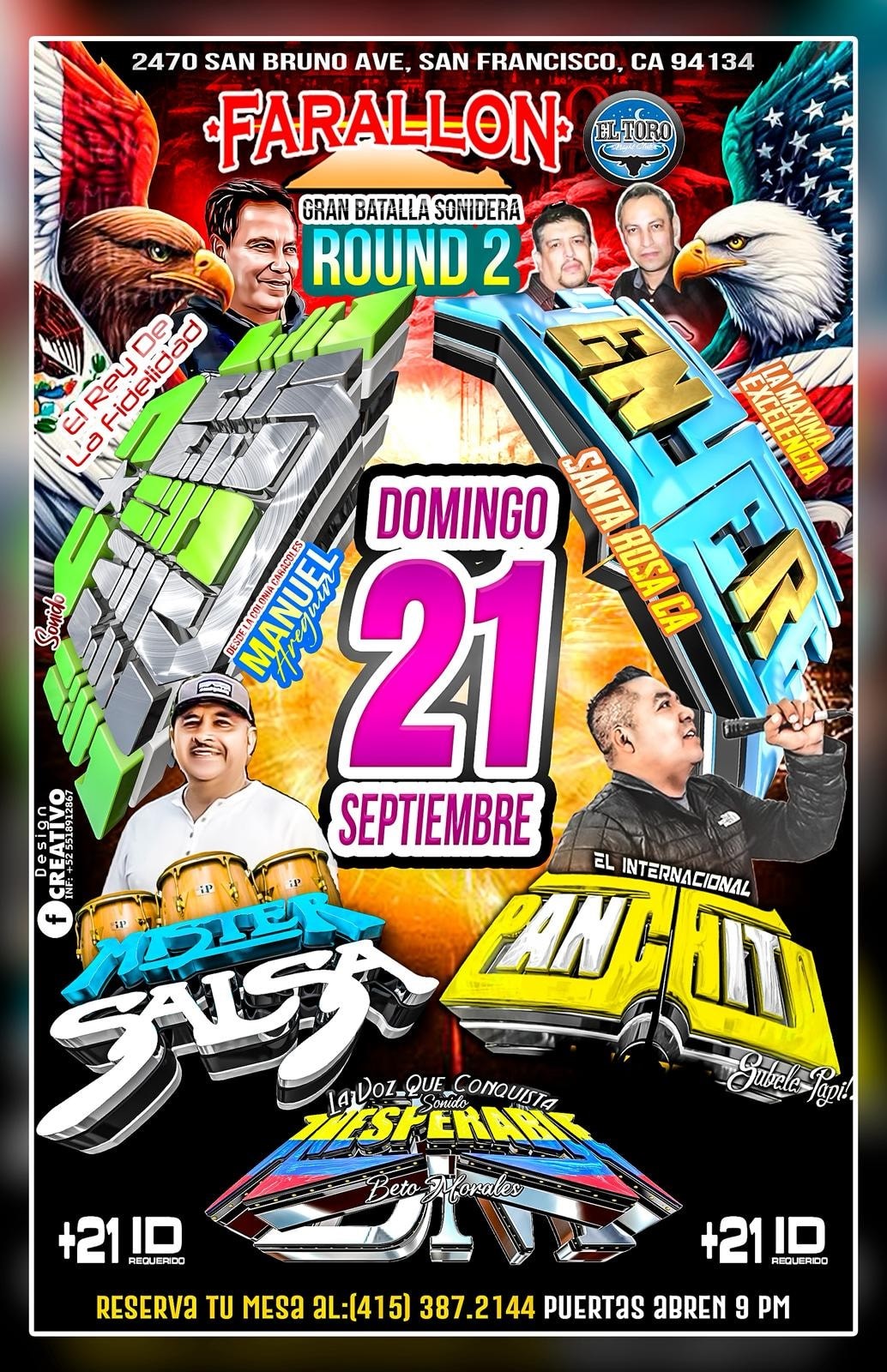 Get information & buy tickets toGran Batalla Sonidera - Part 2!  on Sep 21, 21:00 @FARALLON SAN FRANCISCO(ANTES EL TORO) | farallonpresenta