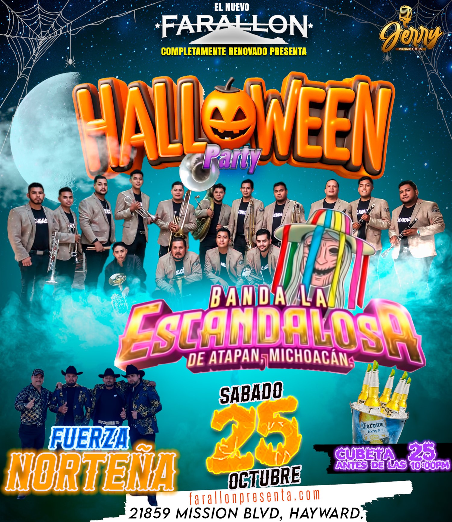 Get information & buy tickets toBanda la Escandalosa y Fuerza Norteña! 🎃👻 *$20 Preventa on Oct 25, 21:00 @FARALLON | farallonpresenta | farallonpresenta