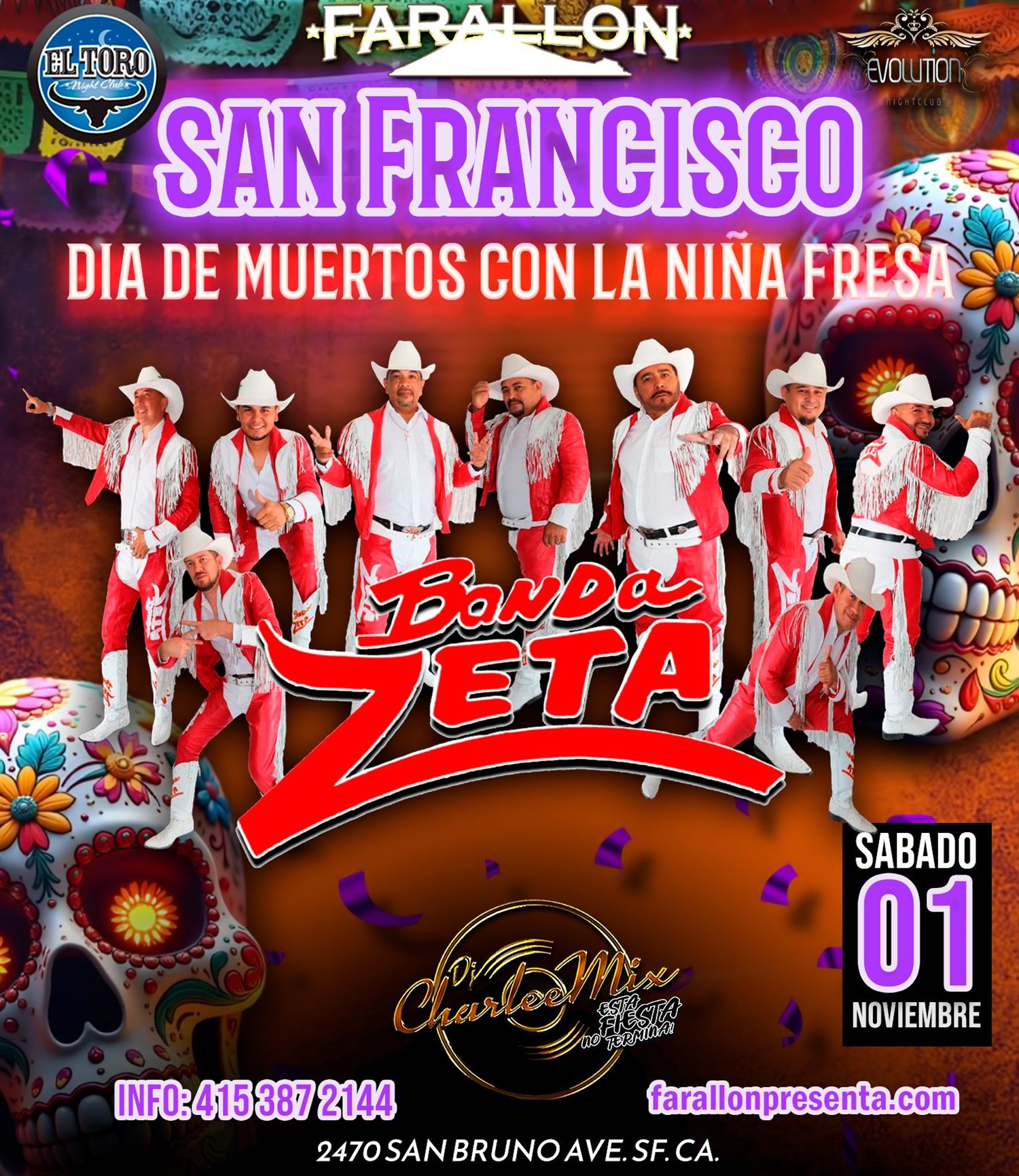 Get information & buy tickets toBANDA ZETA!  on Nov 01, 21:00 @FARALLON SAN FRANCISCO(ANTES EL TORO) | farallonpresenta | farallonpresenta