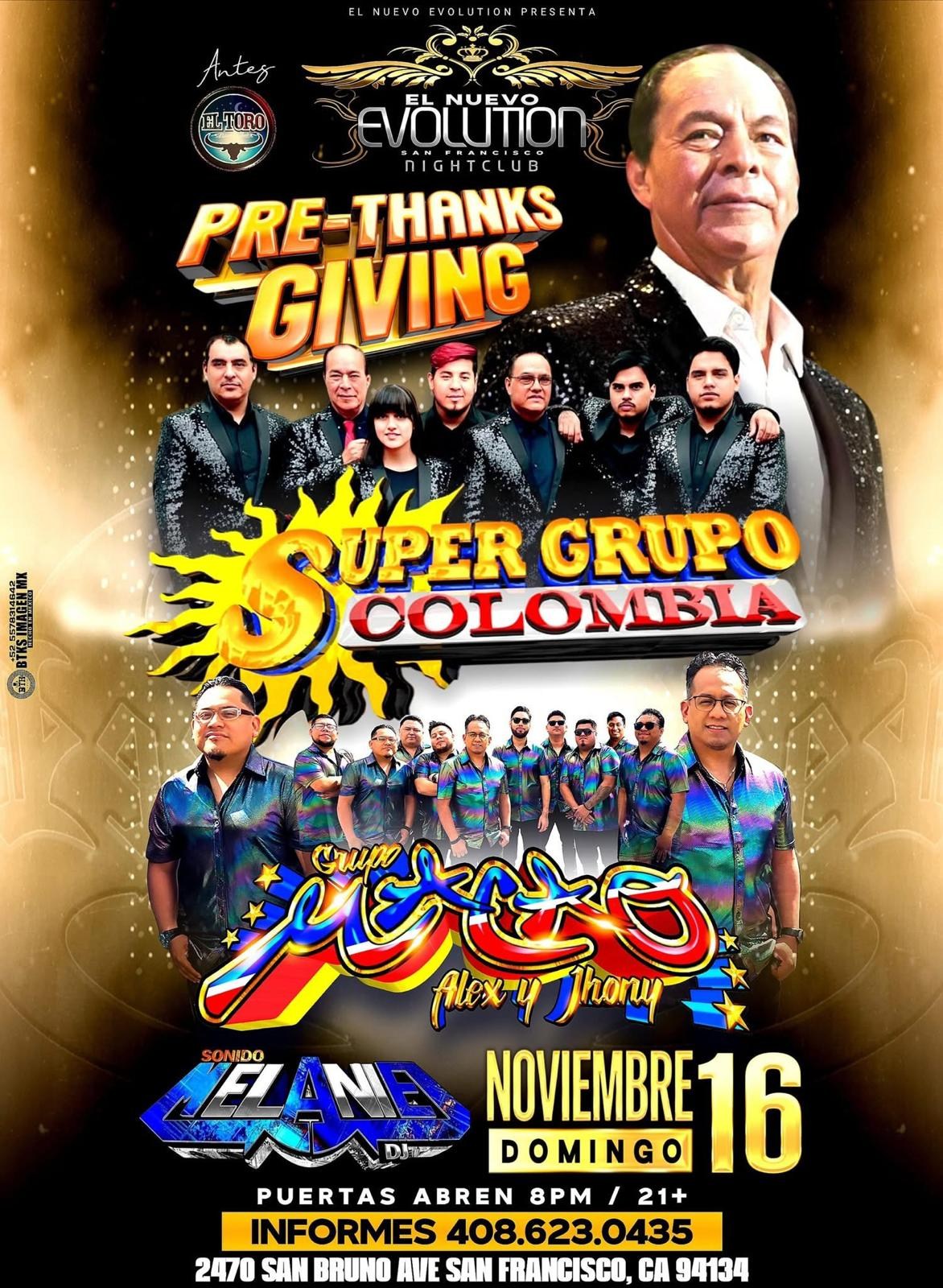 Get information & buy tickets toGrupo Super Colombia y Macao  on Nov 16, 21:00 @EVOLUTION NIGHT CLUB SF | farallonpresenta | farallonpresenta