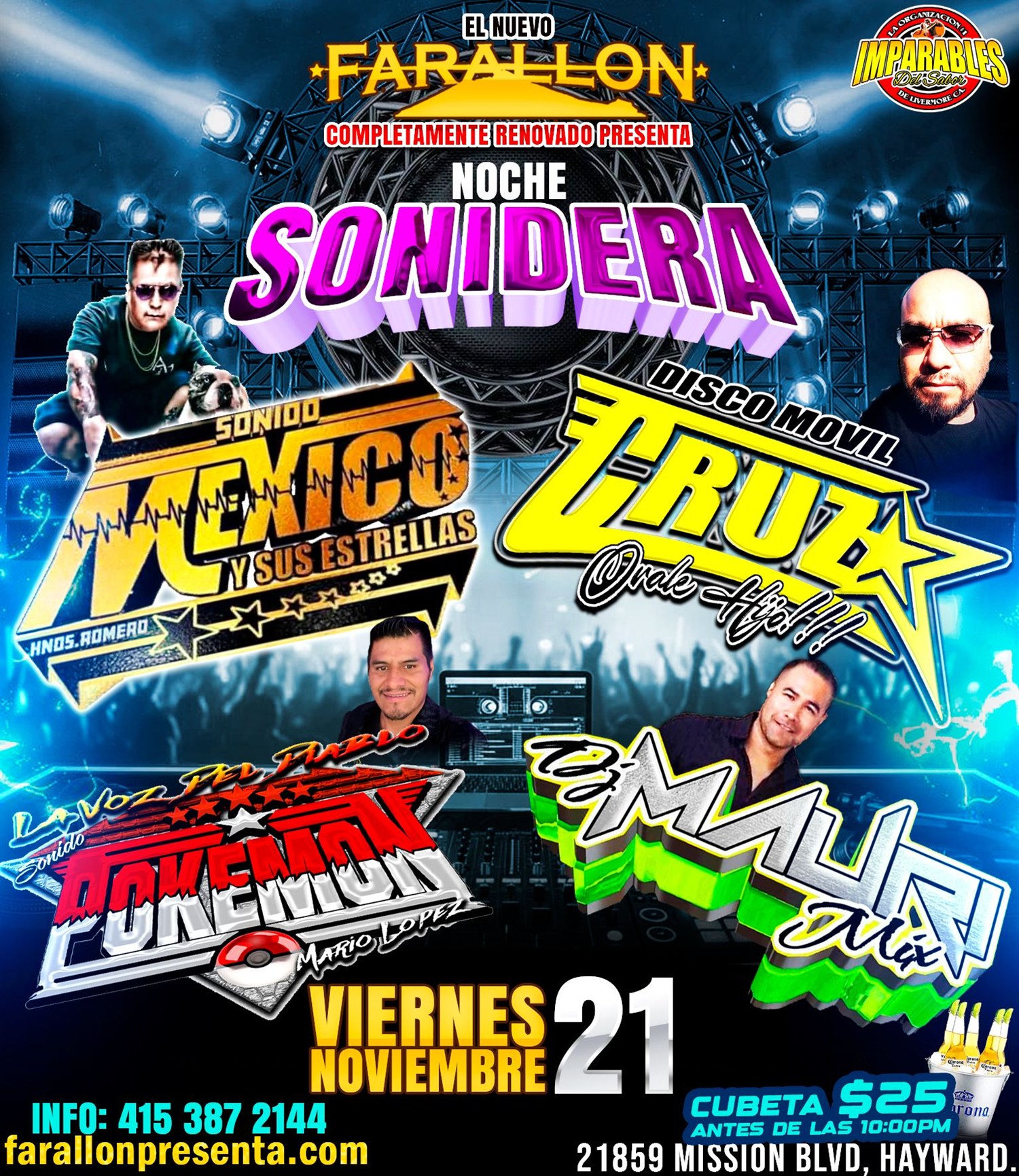 Get information & buy tickets toNOCHE SONIDERA EN HAYWARD!  on Nov 21, 21:00 @FARALLON | farallonpresenta | farallonpresenta