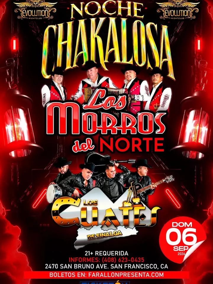 Get information & buy tickets toLos Morros del Norte Los Cuates de Sinaloa on Sep 06, 21:00 @EVOLUTION NIGHT CLUB SF | farallonpresenta | farallonpresenta