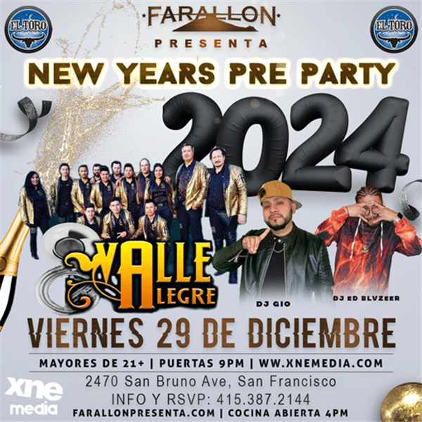 Get Information and buy tickets to New Years Pre Party 2023  on farallonpresenta