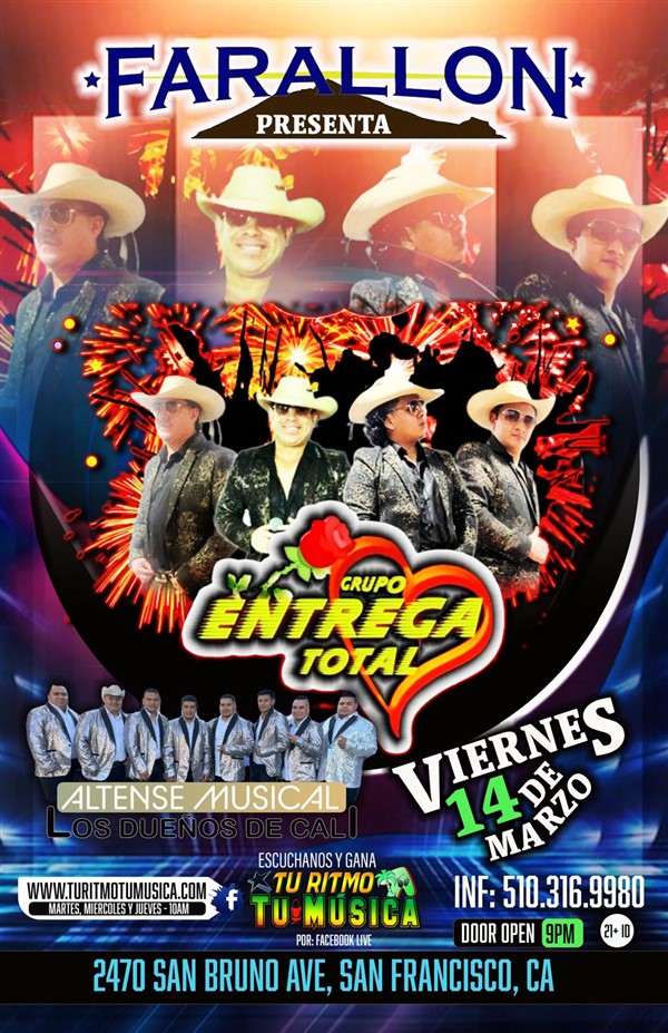 Get Information and buy tickets to GRUPO ENTREGA TOTAL  on T45