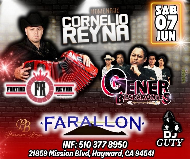 Get Information and buy tickets to Homenaje a Cornelio Reyna con Fortino Reyna y Gener Bracamontes! Preventa $35 y primeras 10 damas gratis! on T45