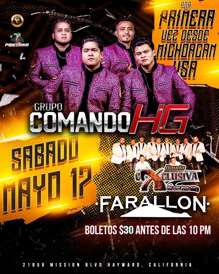 Get Information and buy tickets to Grupo Comando HG y Banda eXclusiva!  on T45