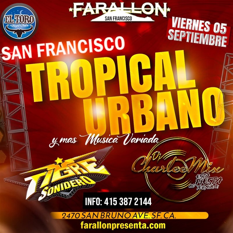 Get Information and buy tickets to Tropical Urbano!  on farallonpresenta
