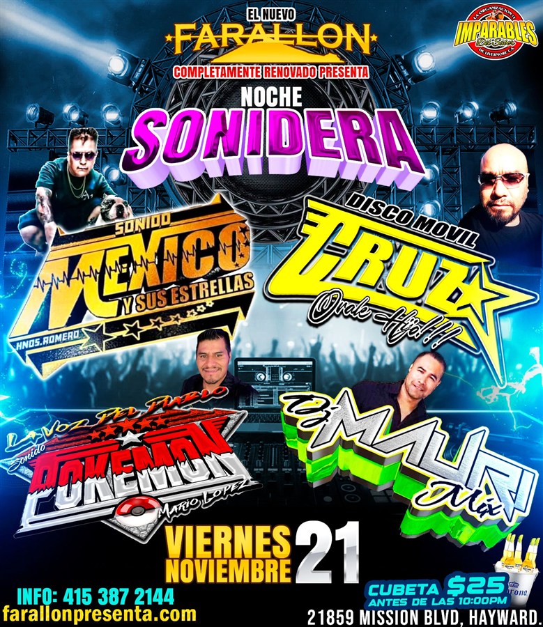 Get Information and buy tickets to NOCHE SONIDERA EN HAYWARD!  on T45